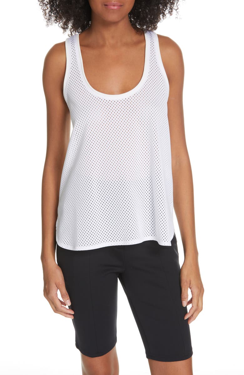 Tibi Sport Mesh Tank, Main, color, 