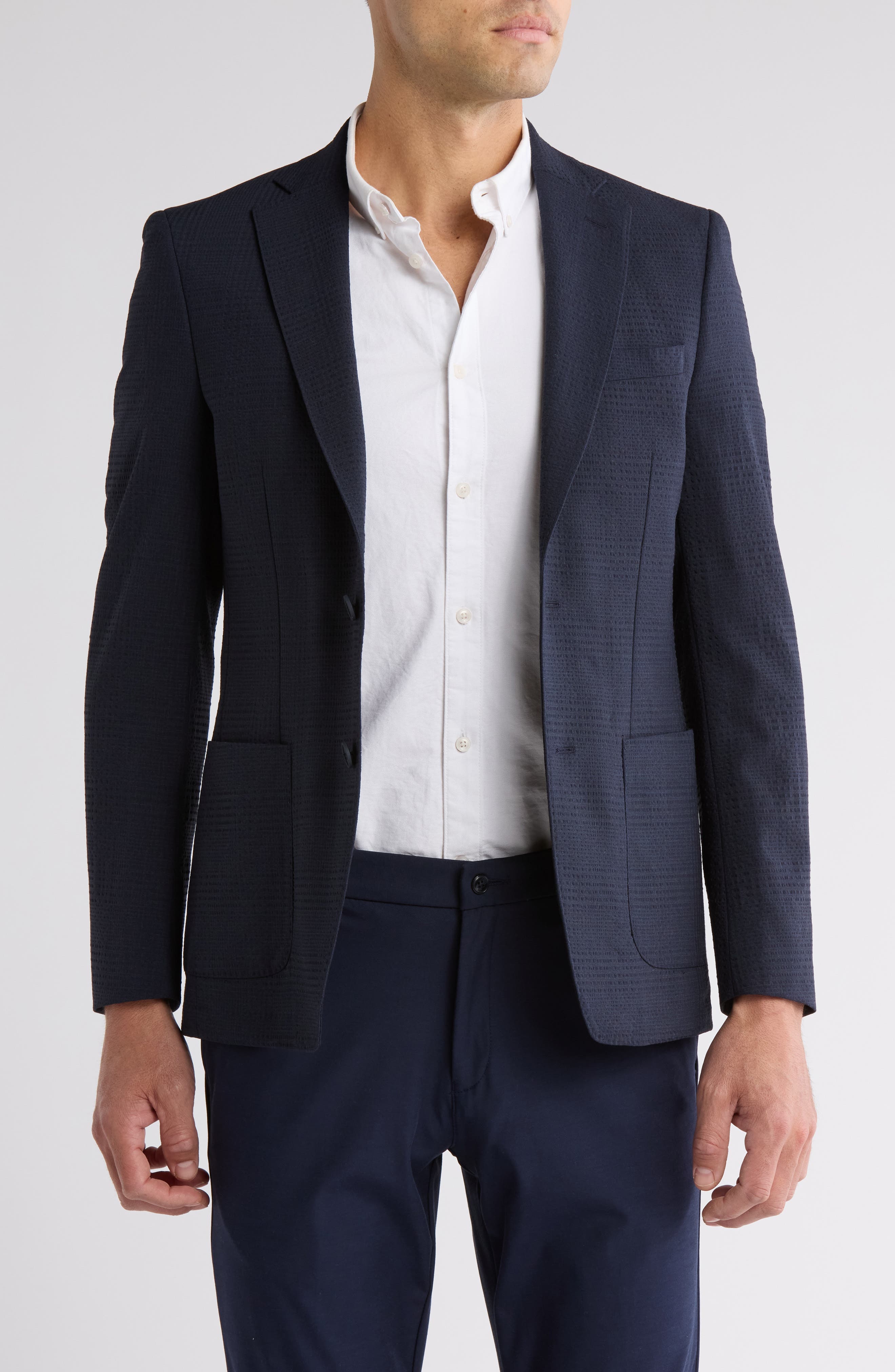 Calvin Klein Seersucker Plaid Sport Coat