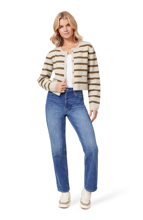 Scotch & Soda Stripe Cardigan In Neutral