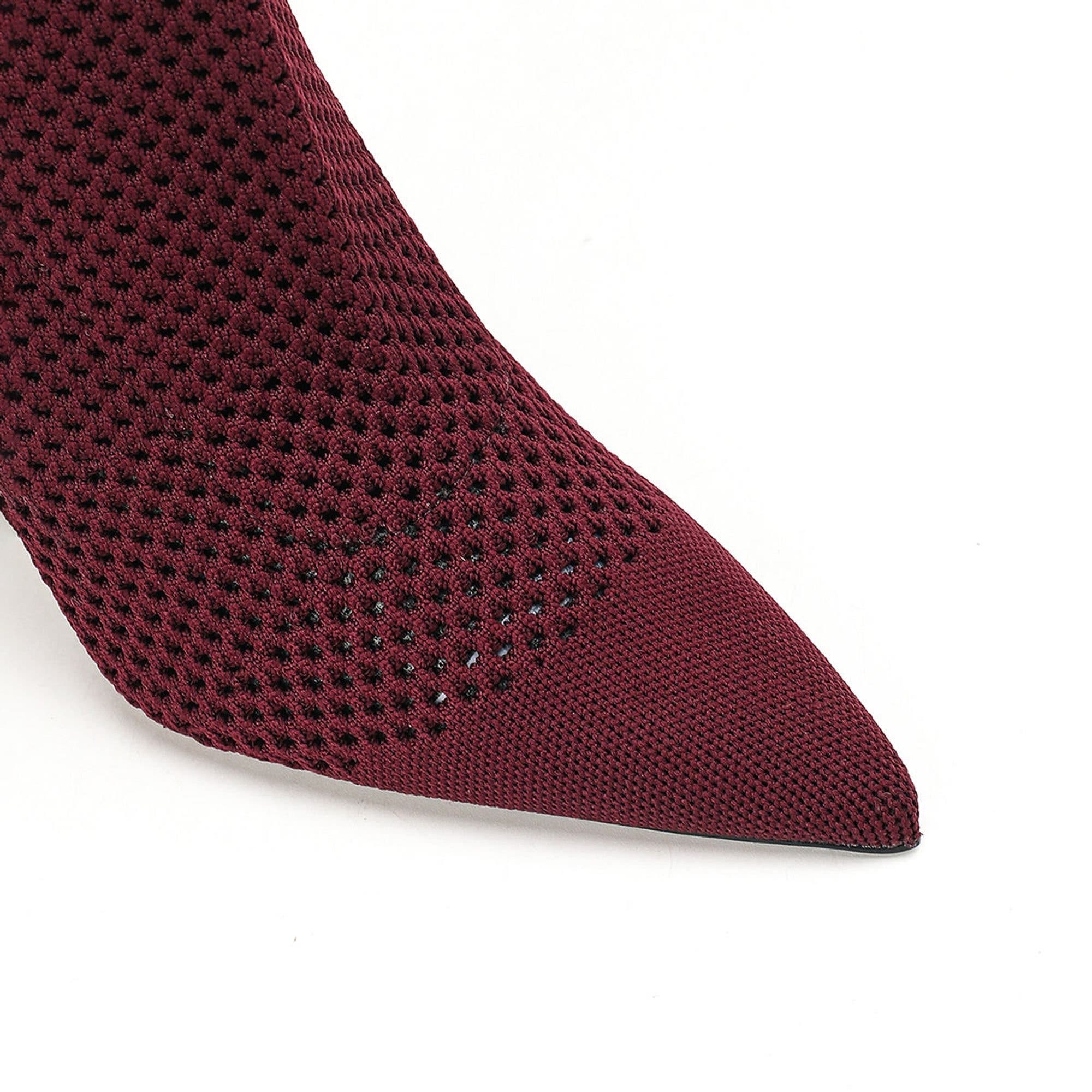 Brooklyn Knit Point Boot, Alternate, color, Maroon