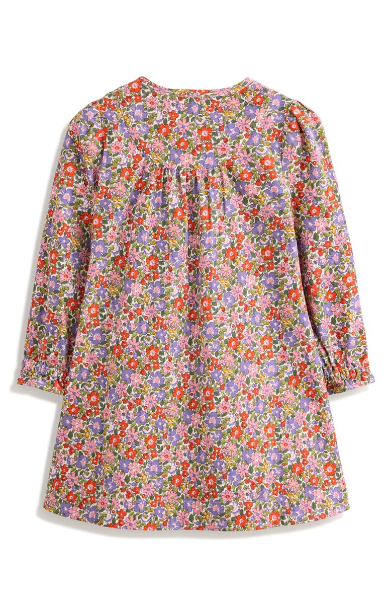 Mini Boden Kids' Norah Floral Long Sleeve Cotton Corduroy Dress, Alternate, color, 