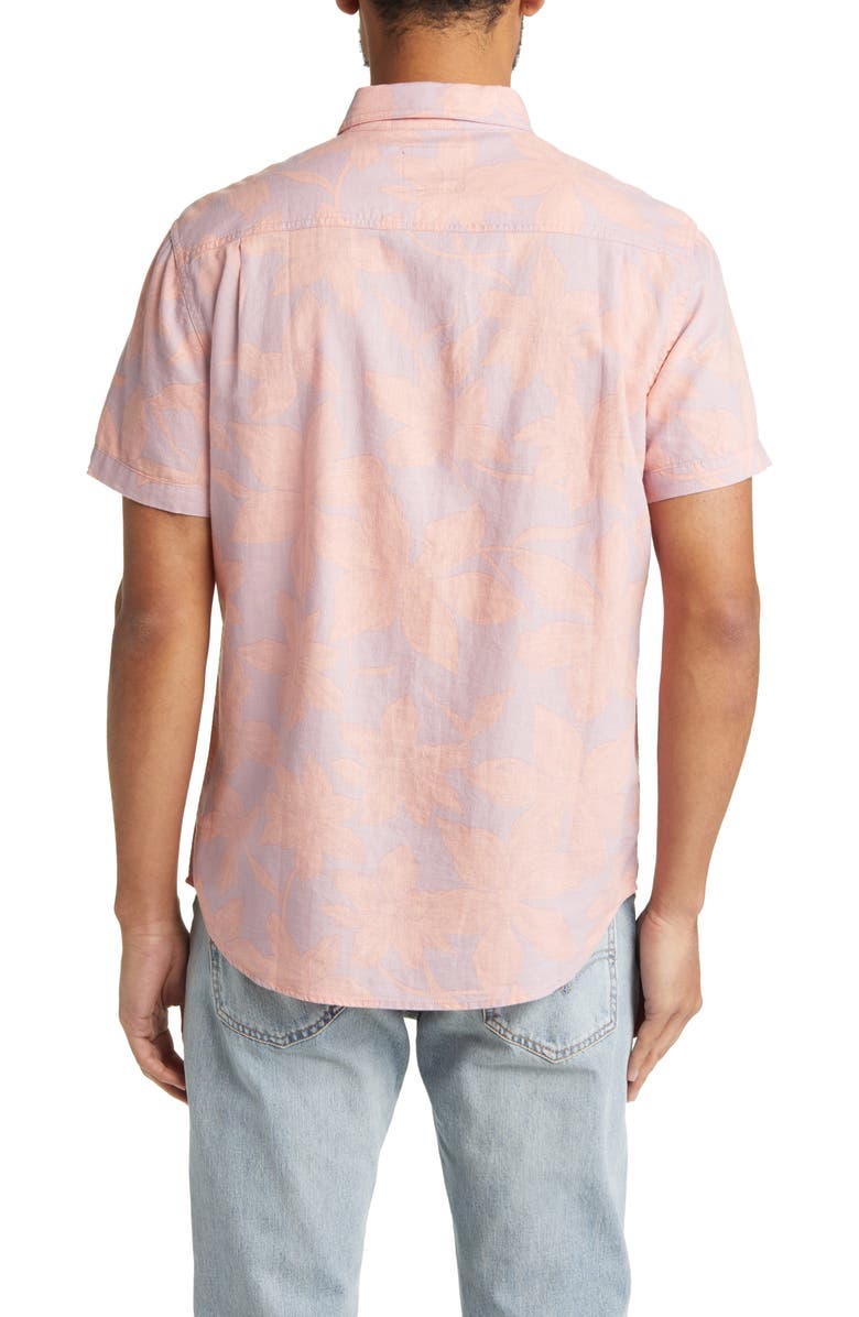 Rails Carson Floral Short Sleeve Linen Blend Button-Up Shirt, Alternate, color, 