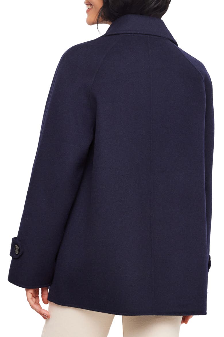 Brushed Wool Blend Peacoat, Alternate, color, NAVY