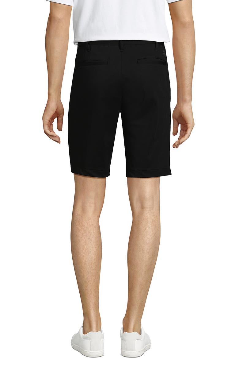 Lands' End Traditional Fit 9" Flex Performance Golf Shorts, Alternate, color, Black