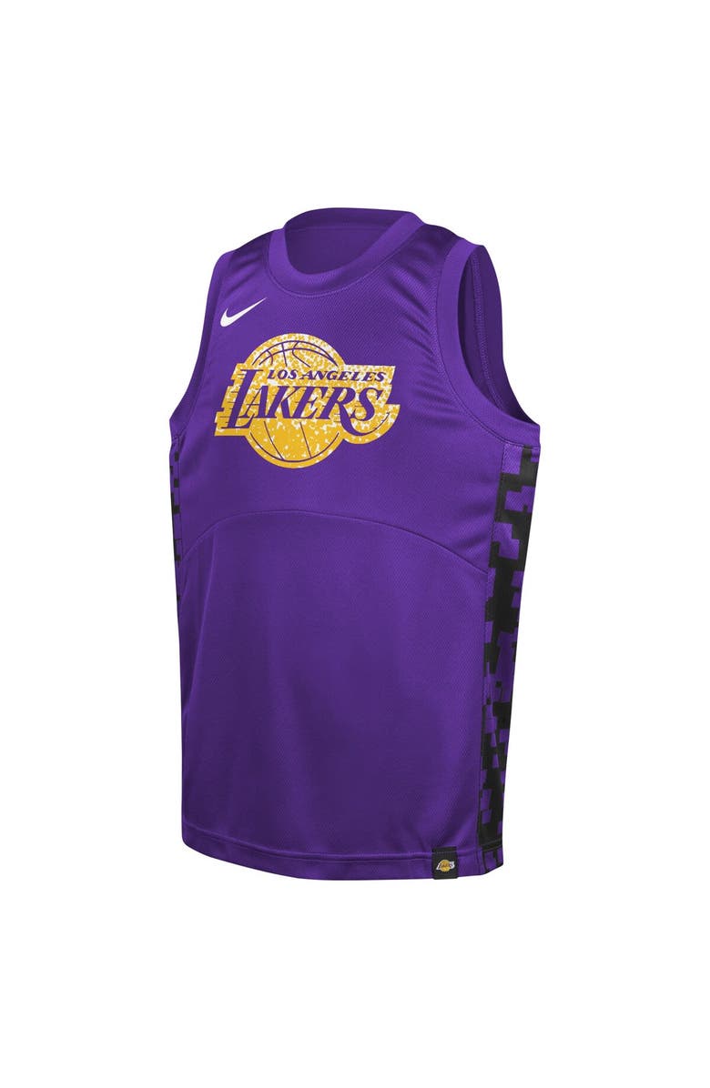 Nike Youth Nike  Purple Los Angeles Lakers Courtside Starting Five Team Jersey, Alternate, color, 