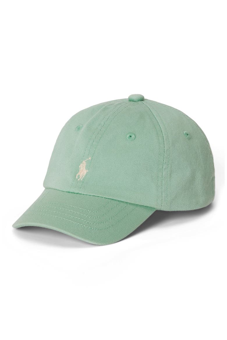Adjustable Cotton Chino Baseball Cap, Main, color, CELEDON