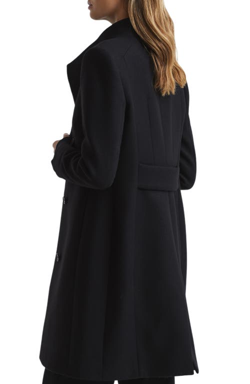 Reiss Mia Wool Blend Coat In Black