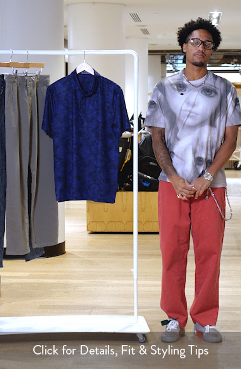 Icon Camo Stretch Tech Jersey Polo Shirt, sales video thumbnail