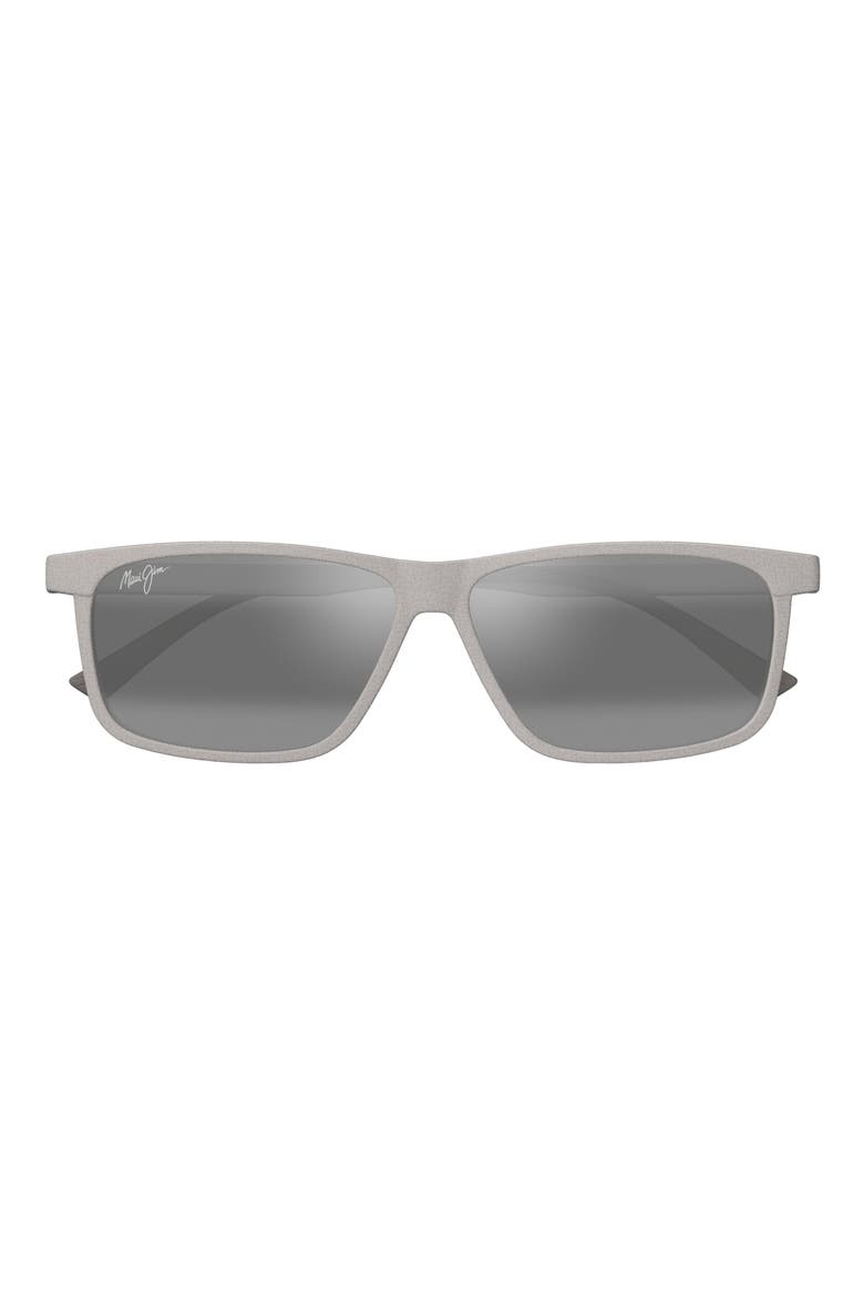 Pulama 56mm PolarizedPlus2® Rectangular Sunglasses, Main, color, GREY
