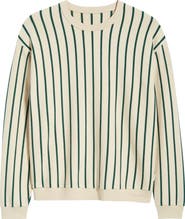 MAVRANS Emerald Stripe Crewneck Sweater