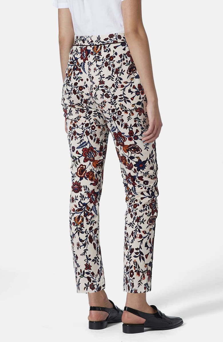 Topshop Floral Cigarette Trousers, Alternate, color,