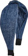 Tasha Top Knot Wide Denim Headband
