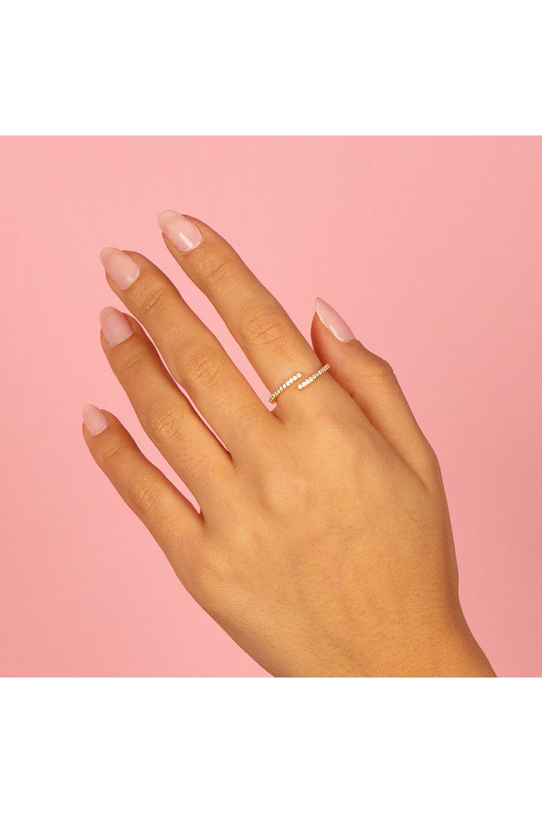 Pavé Thin Wrap Ring, Alternate, color, Gold