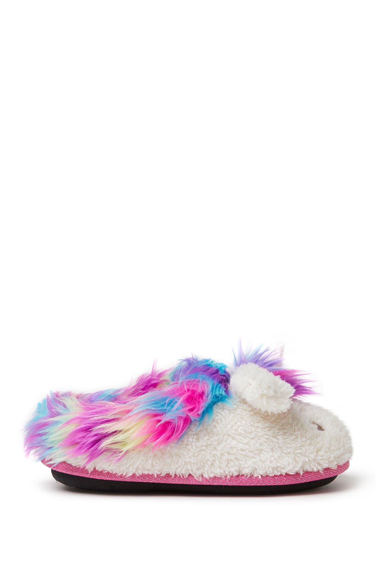 Kids' Peyton Novelty Unicorn Fuzzy Slipper, Alternate, color, PARADISE PINK - 00624