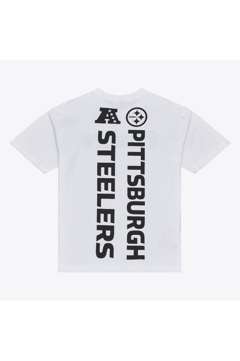 Men's Mitchell & Ness White Pittsburgh Steelers Monochrome T-Shirt, Alternate, color, White