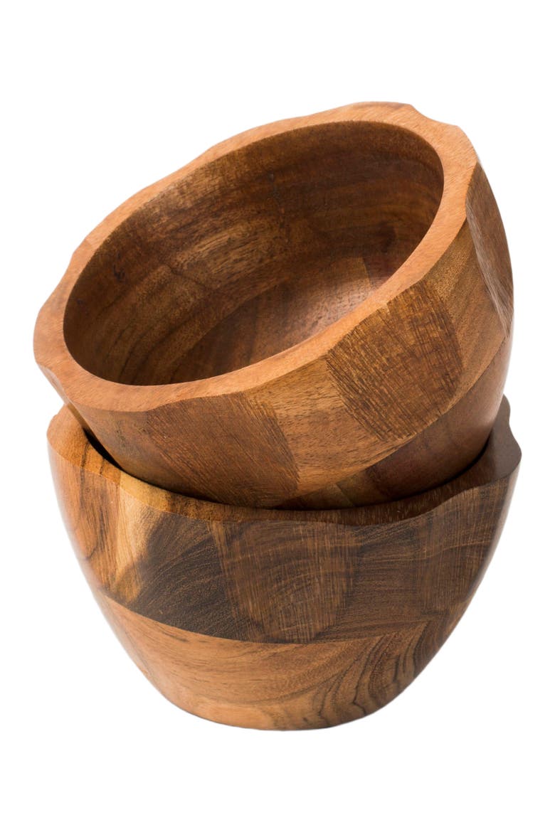 Gravon Acacia Nut Bowls, Main, color, Brown
