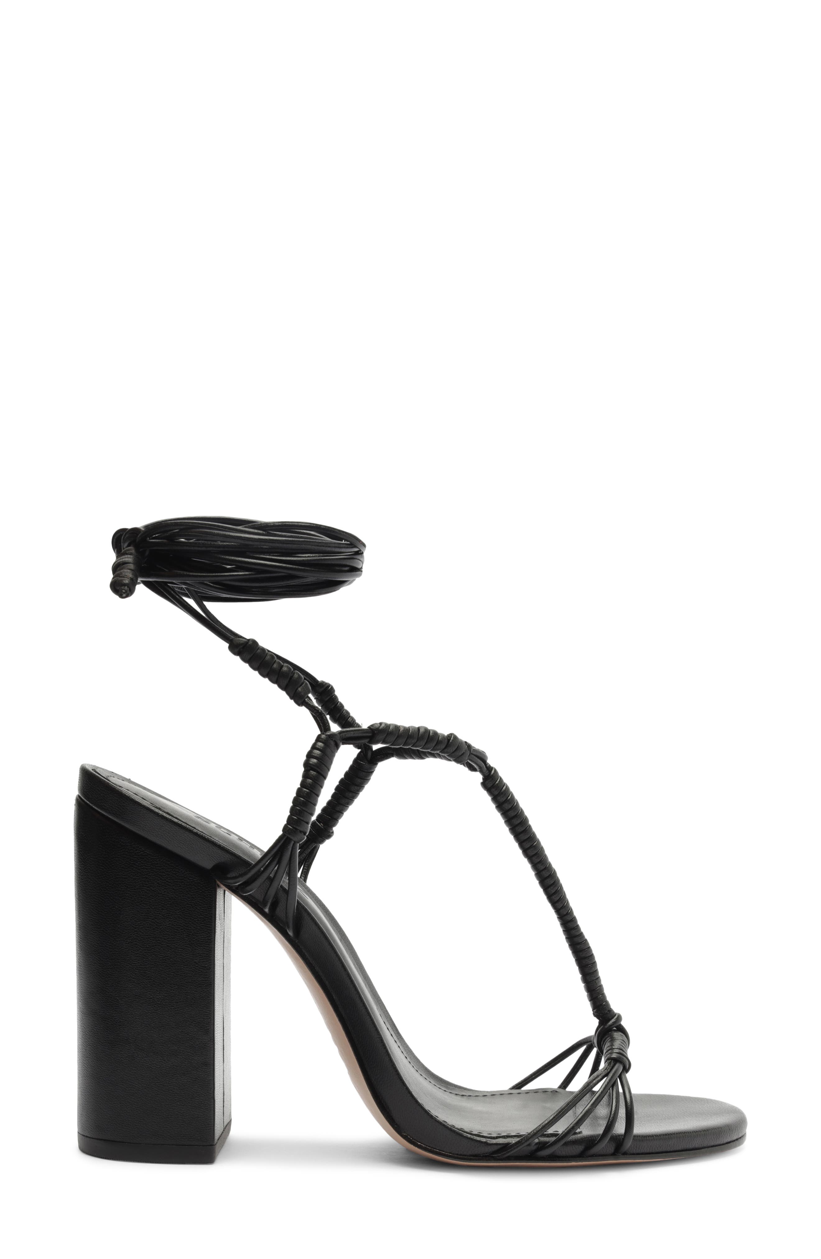 Schutz Amunet Ankle Wrap Block Heel Sandal, Alternate, color, 