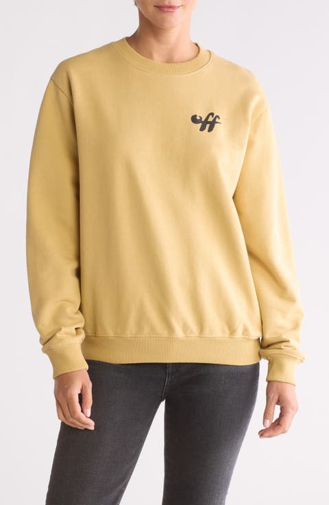 Zebra Arrows Cotton Logo Graphic Sweatshirt