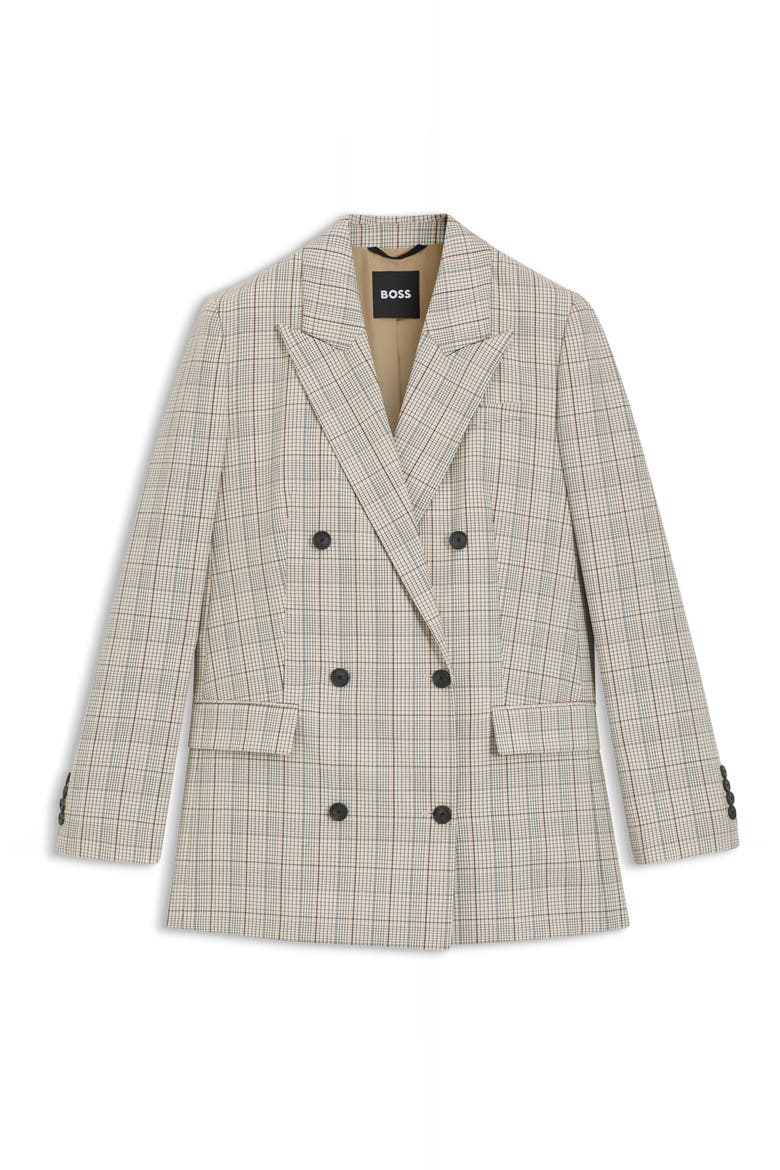 Jukana Windowpane Plaid Stretch Wool Blazer, Alternate, color, SEA BLOSSOM PLAID