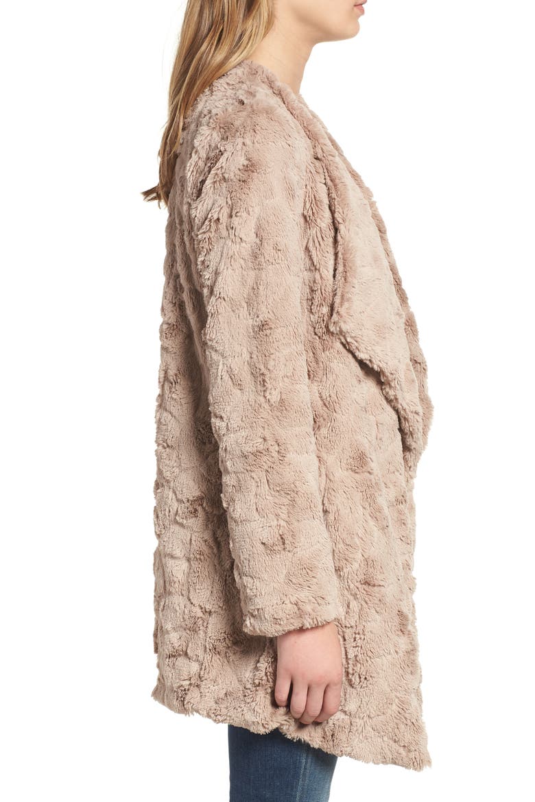 BB Dakota Tucker Wubby Faux Fur Coat, Alternate, color, TAN