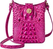 Brahmin Marley Croc Embossed Leather Crossbody Bag
