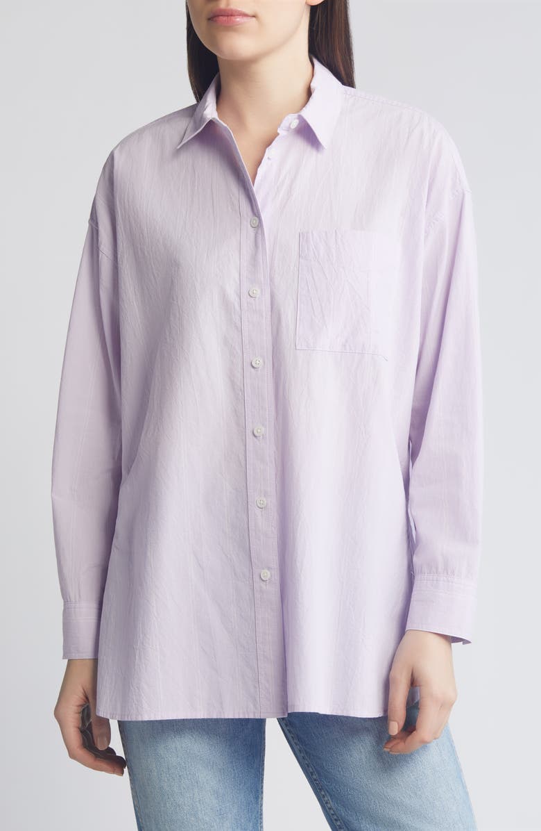 Madewell The Oversize Straight Hem Signature Poplin Shirt, Main, color, 