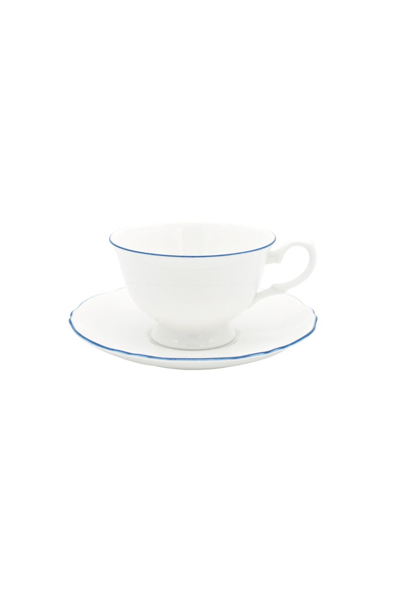 Amelie Tea Cup & Saucer, Main, color, Royal Blue