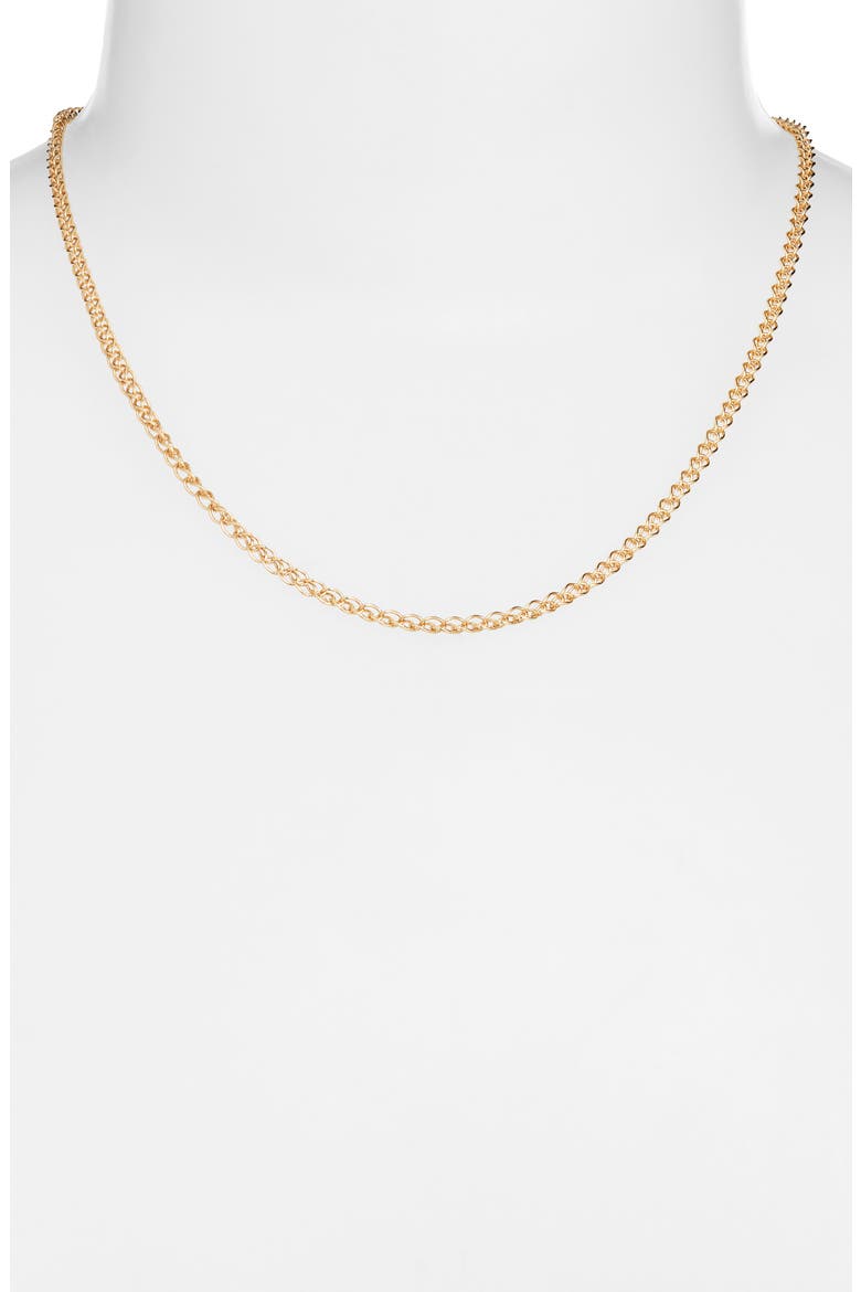 Curb Chain Necklace, Alternate, color, GOLD