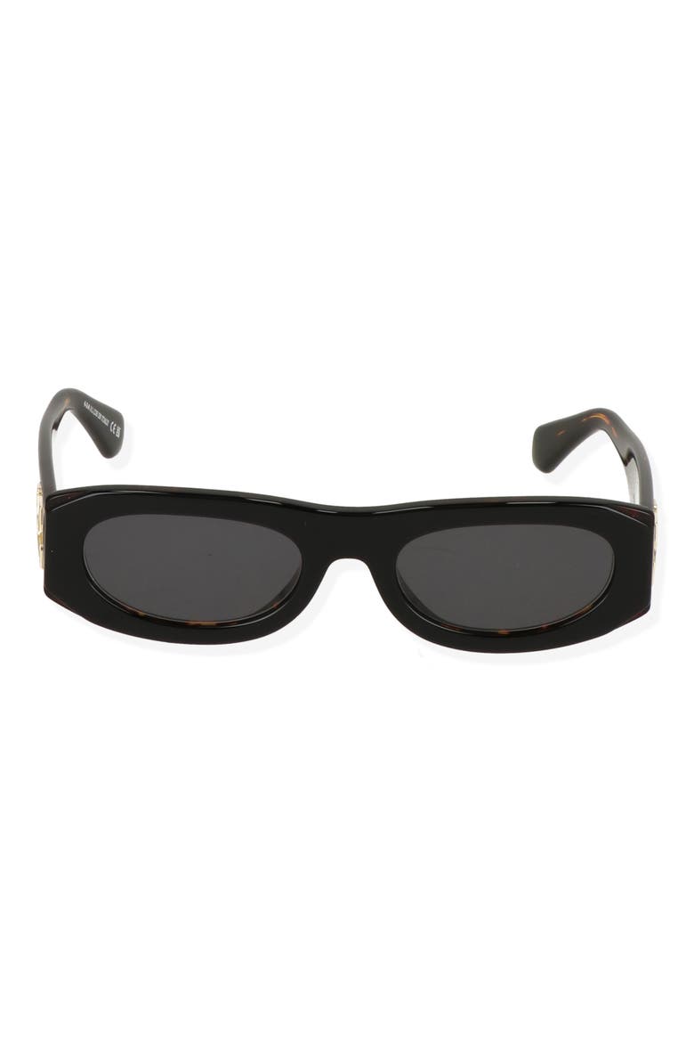 Orlando 54mm Rectangular Sunglasses, Main, color, BLACK - DARK GREY
