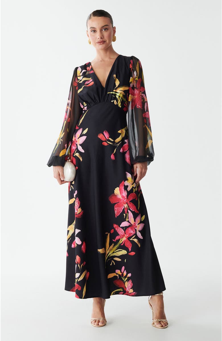 SAVEL Joannah Midi Dress, Alternate, color, Hibiscus Floral