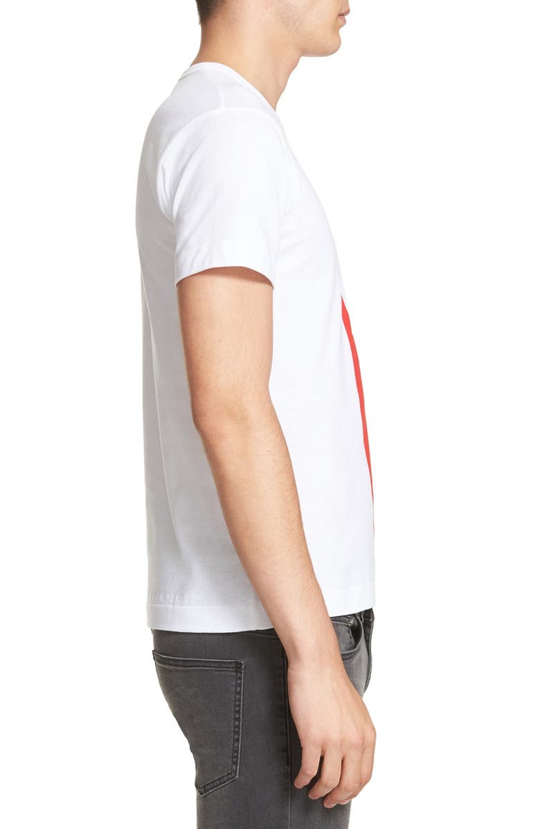 Comme des Garçons PLAY Long Heart Face Graphic Tee, Alternate, color,