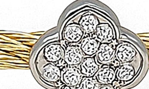 Juvell Two-tone Pavé Cubic Zirconia Station Bangle Bracelet In Multi