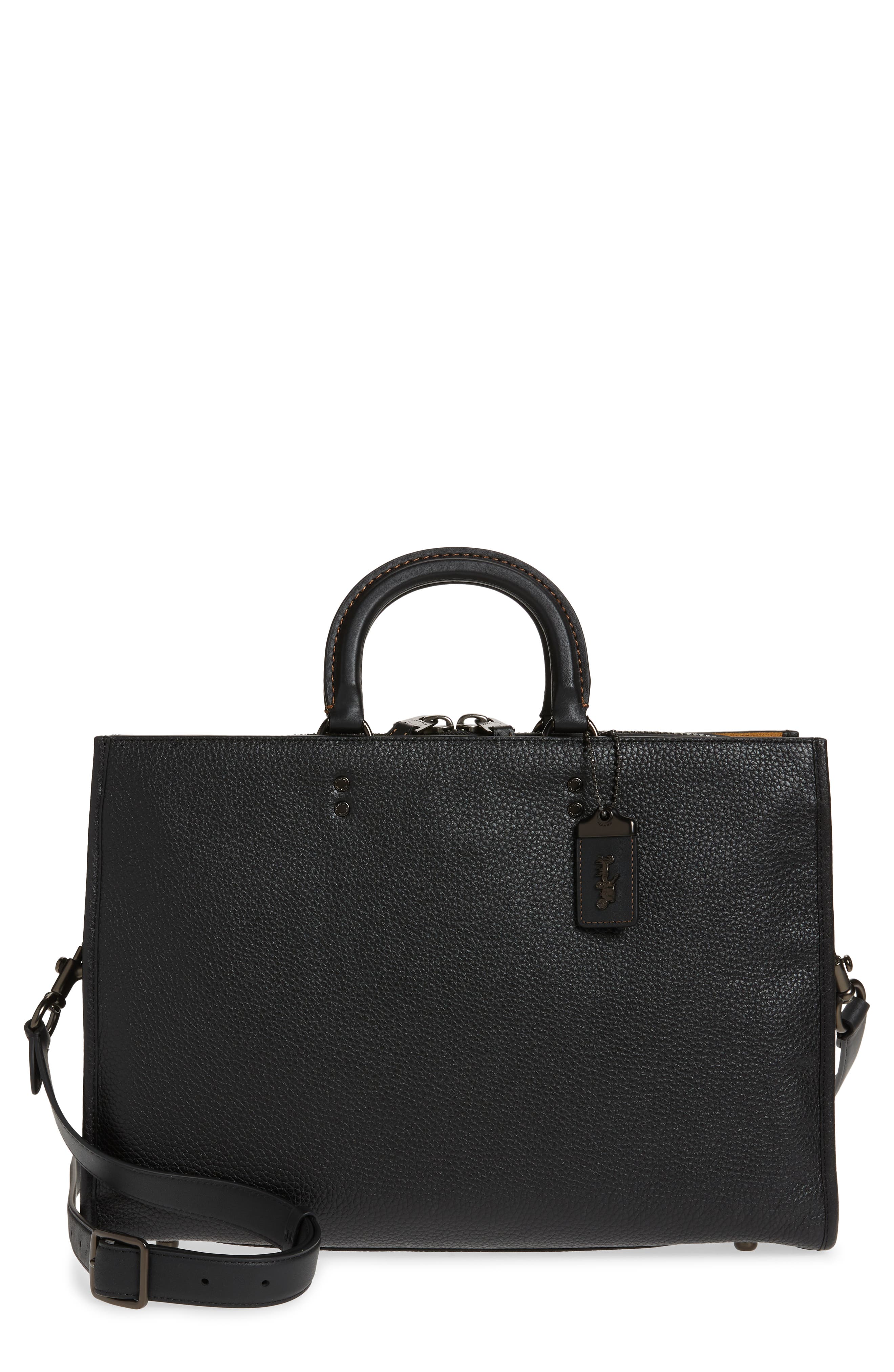 COACH Rogue Leather Briefcase, Main, color, 