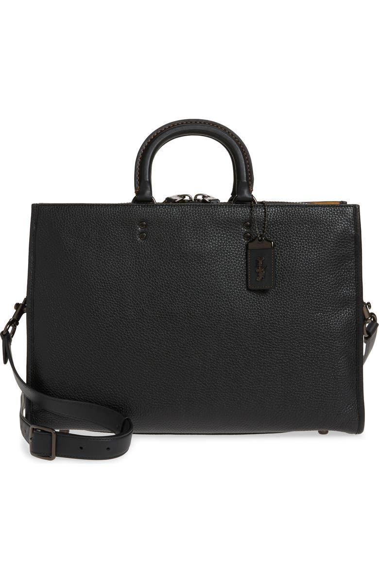 COACH Rogue Leather Briefcase, Main, color,