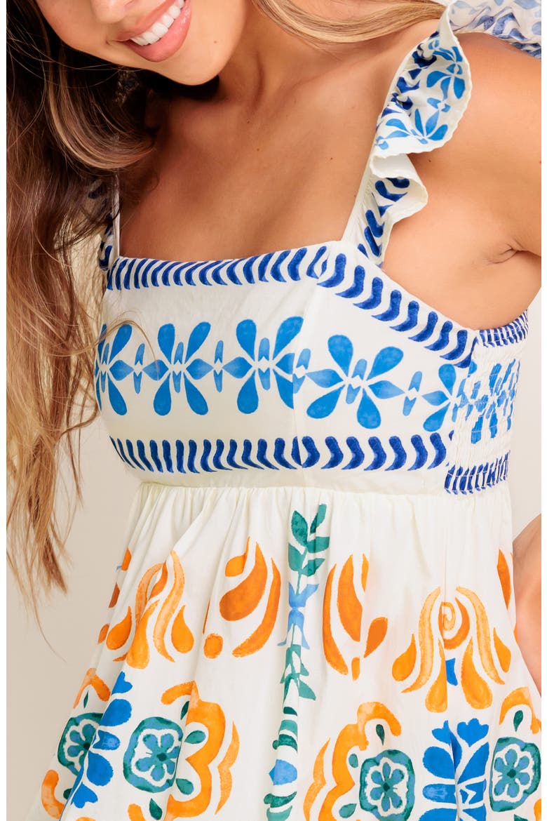 Print Minidress, Alternate, color, IVORY