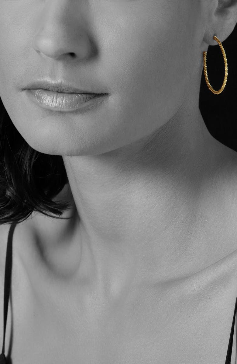 LAGOS Caviar Gold Hoop Earrings, Alternate, color, Gold