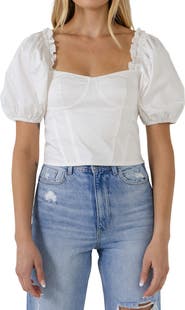Endless Rose Puff Sleeve Crop Top
