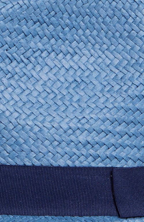 Nordstrom Packable Straw Fedora In Blue