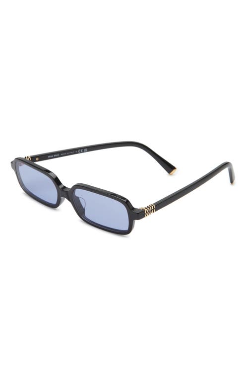 Miu Miu 52mm Rectangular Sunglasses In Black
