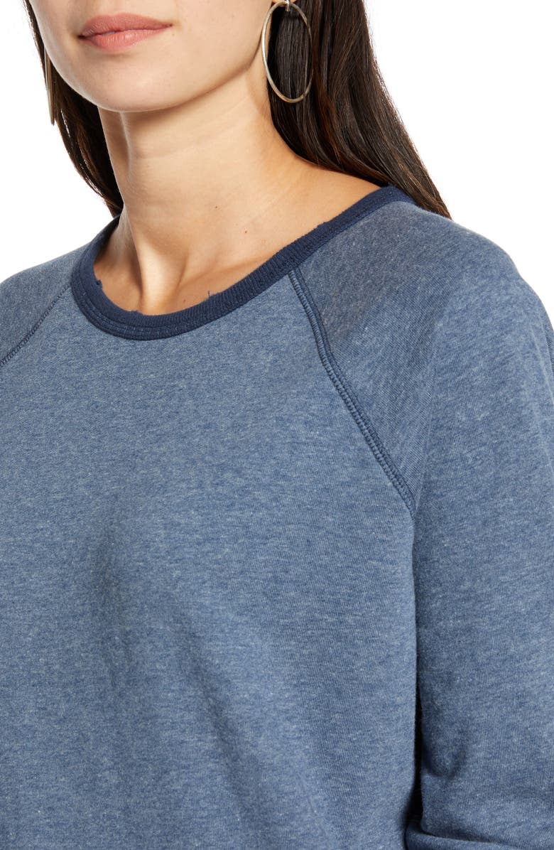 Treasure & Bond Distressed Crewneck Sweatshirt, Alternate, color,