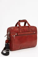 Bosca Double Compartment Leather Briefcase