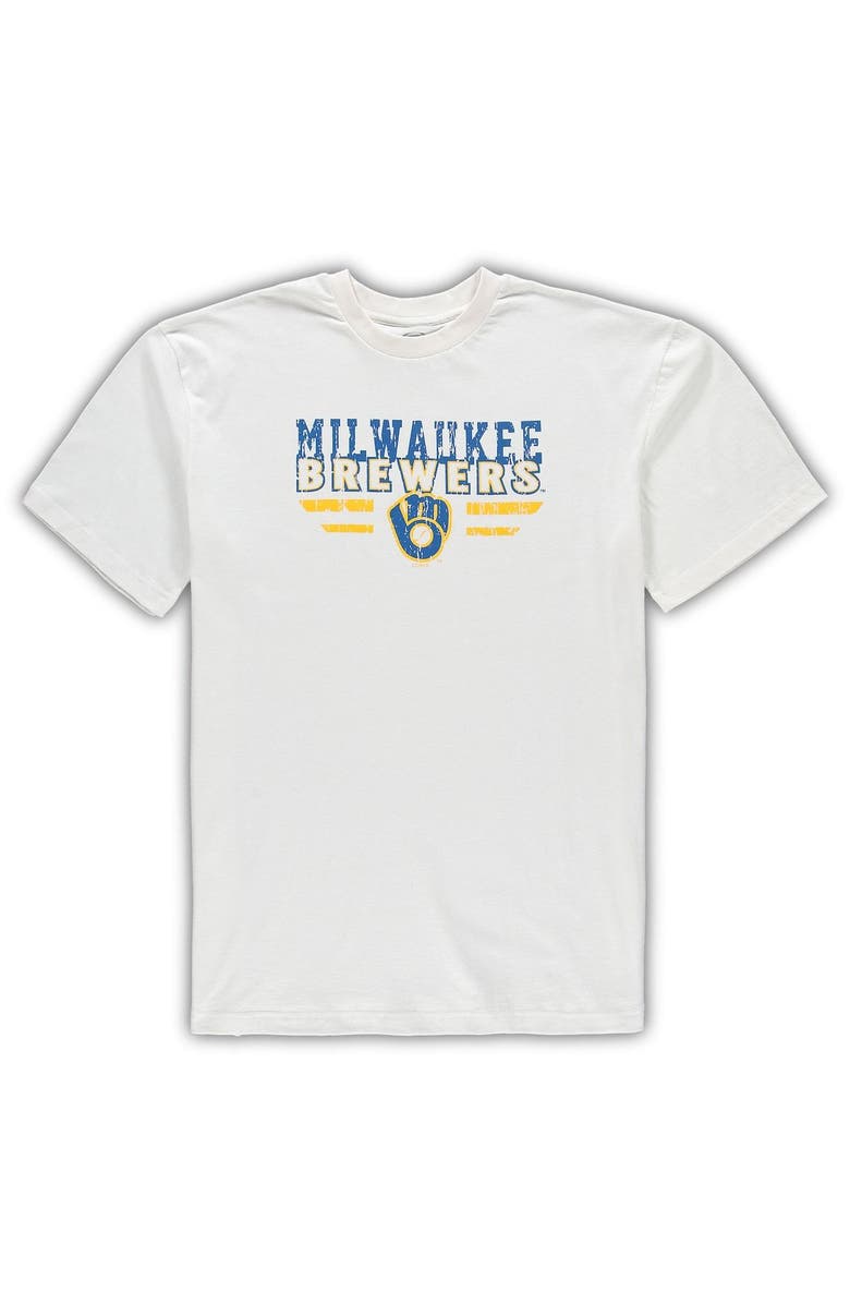 CONCEPTS SPORT Men's Concepts Sport White/Royal Milwaukee Brewers Big & Tall Pinstripe Sleep Set, Alternate, color, White