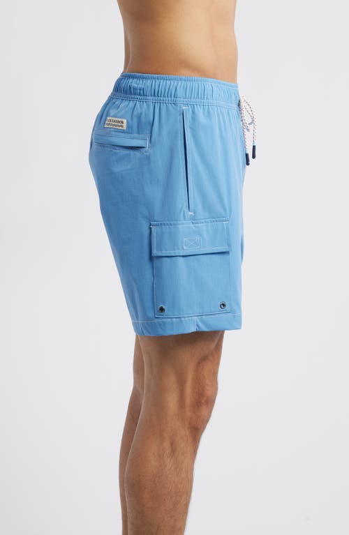 Fair Harbor Breaker Water Repellent Swim Trunks In Wave Blue