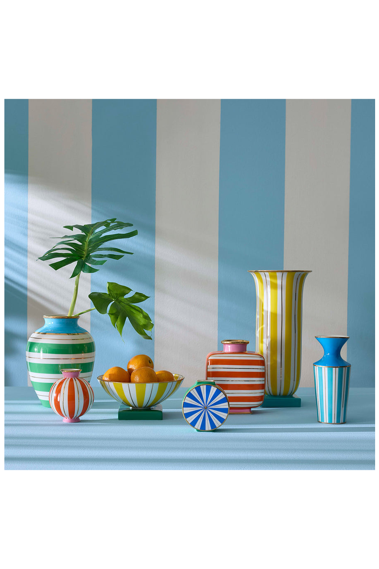 Portofino Urn Vase, Alternate, color, Green / White / Blue