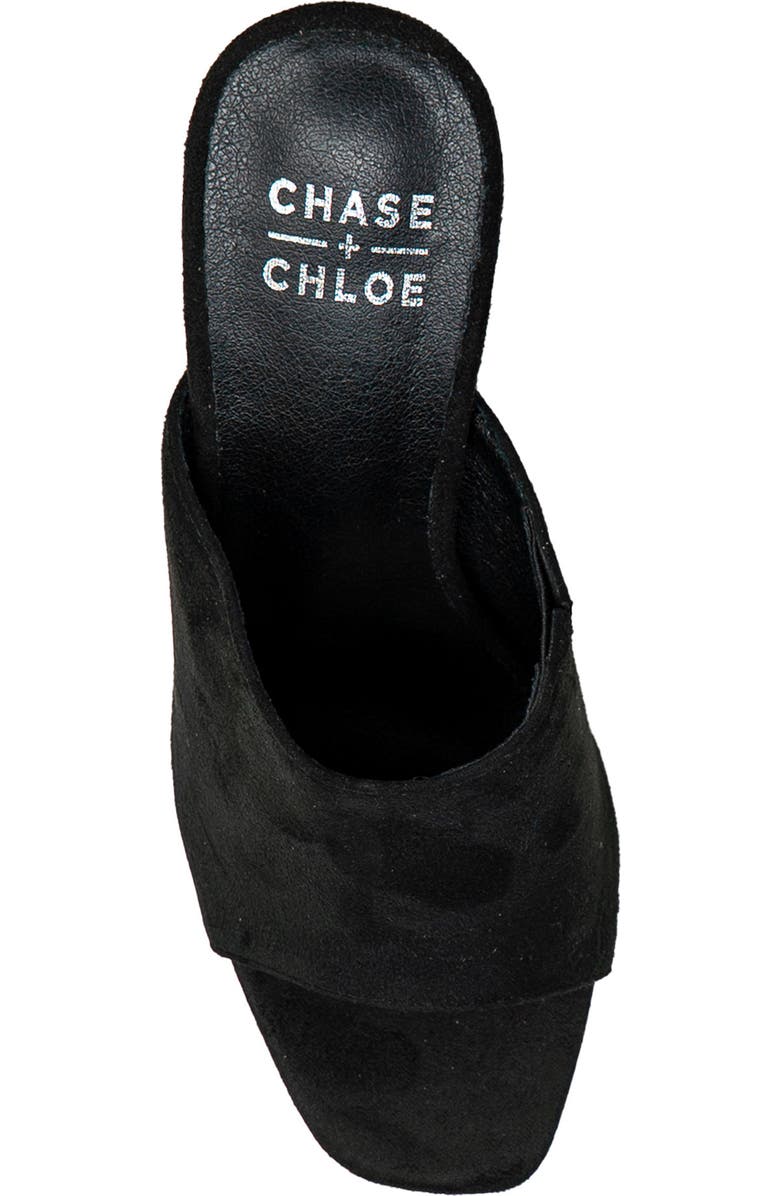 CHASE AND CHLOE Open Toe Mule, Alternate, color, Black