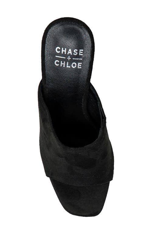 Chase & Chloe Chase And Chloe Open Toe Mule In Black