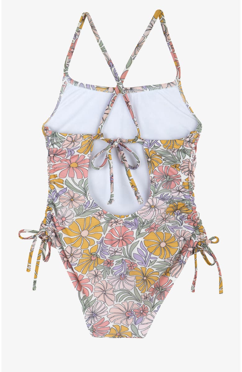 Gottex Kids Soft Bloom Criss Cross Back Adjustable One Piece, Alternate, color, Multi