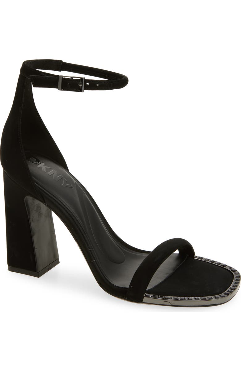 DKNY Walker Ankle Strap Sandal, Main, color, Black