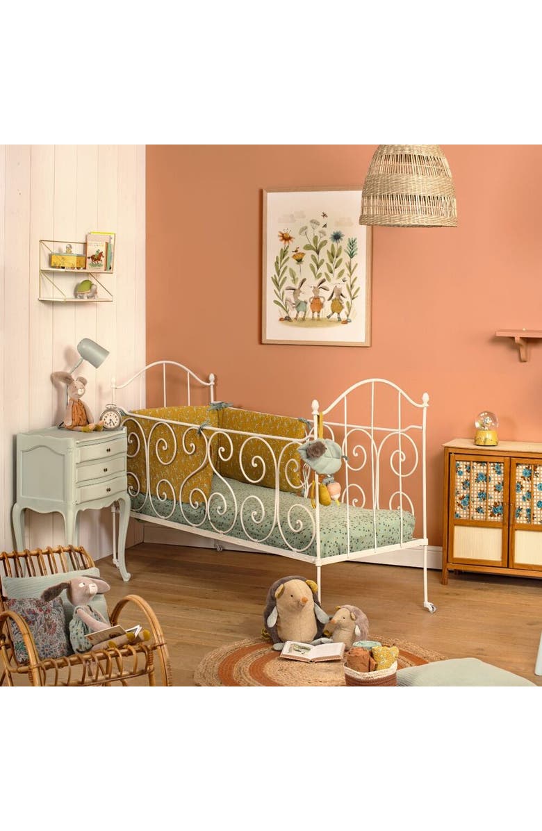 Moulin Roty Musical hedgehog Three Little Rabbits, Alternate, color, Beige