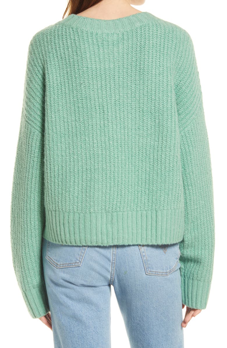 Open Edit Boxy Cotton Blend Sweater, Alternate, color,